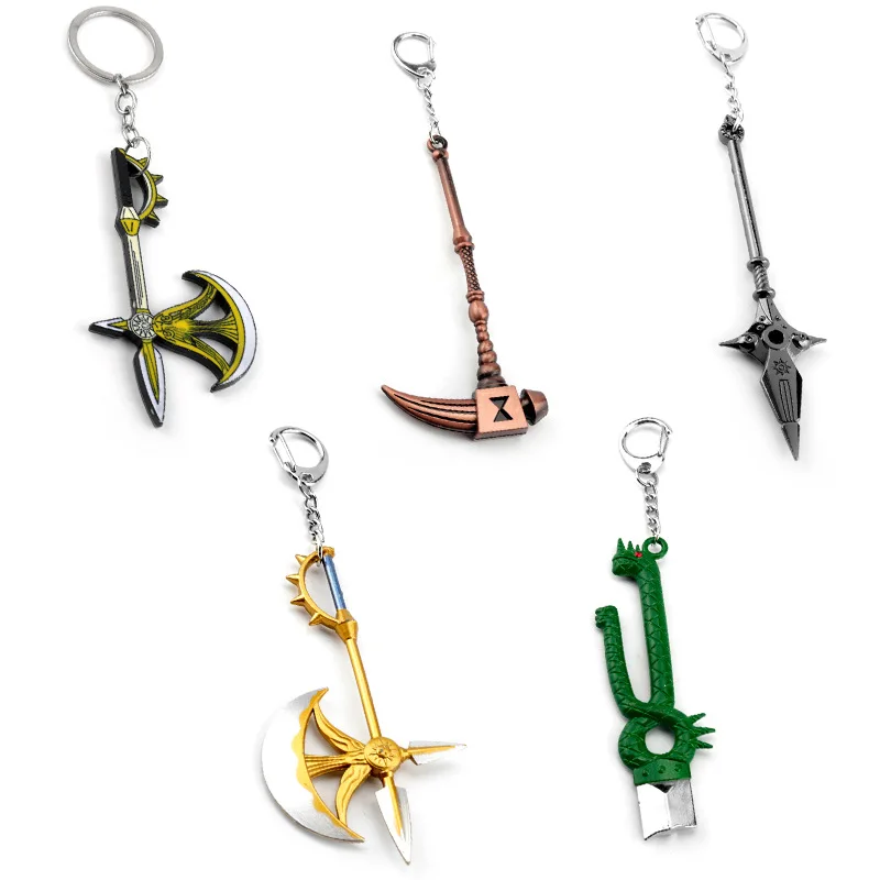 Xinxing Anime Surrounding Seven Deadly Sins Keychain Axe Hammer Spirit Gun Pendant Weapon Keychain Men And Women Gift Souvenir