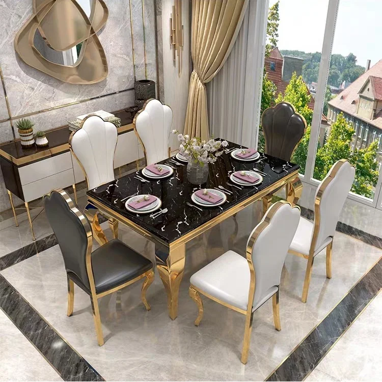 Hot selling modern banquet wedding events tables chairs competitive price event dining table chair set