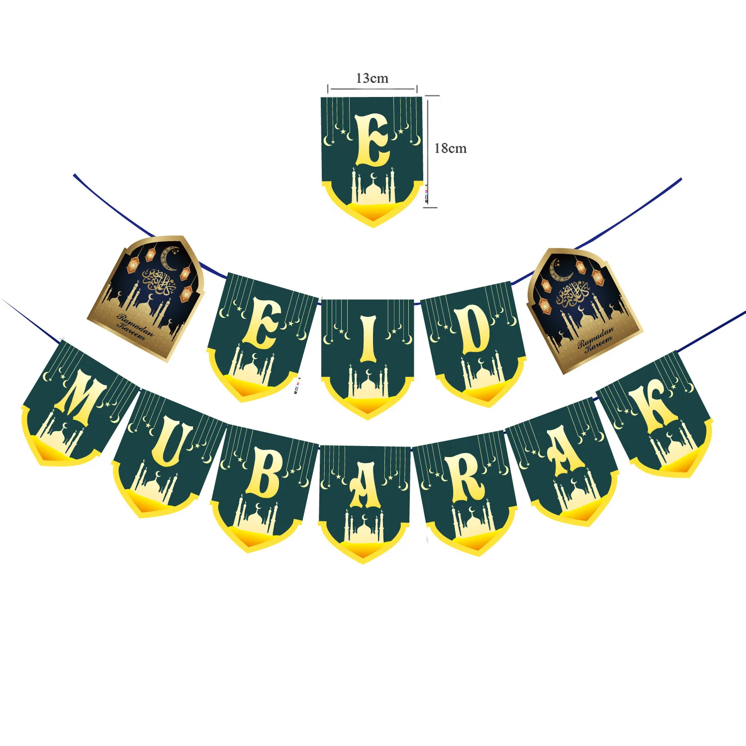 Wholesale Party Supplies Decoration Happy Ramadan EID Mubarak Foil Ballons Balloons Banner Set