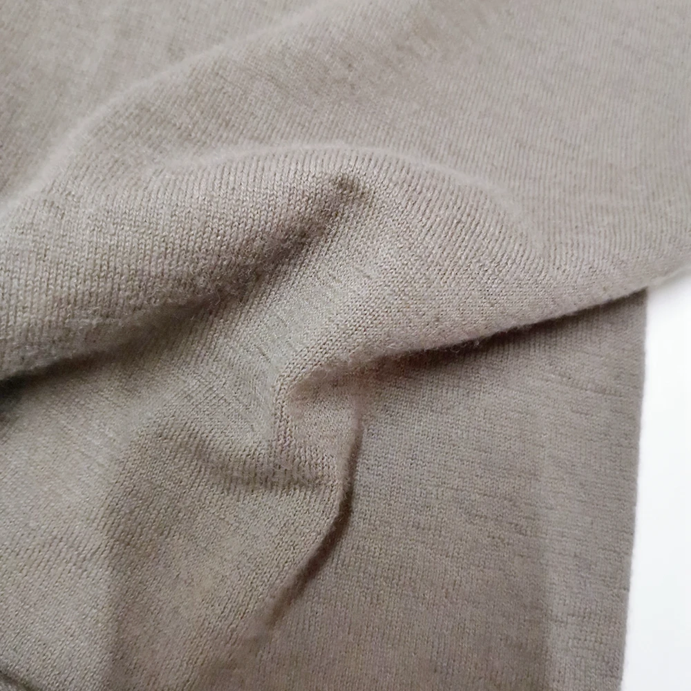 Luxury raw material 100%  pure Cashmere jersey fleece fabric knitting textile fabric for clothing home textile