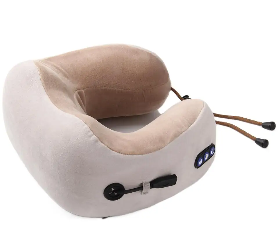 
Factory cheap Back Neck Shiatsu Electric U-shape Massage Pillow 
