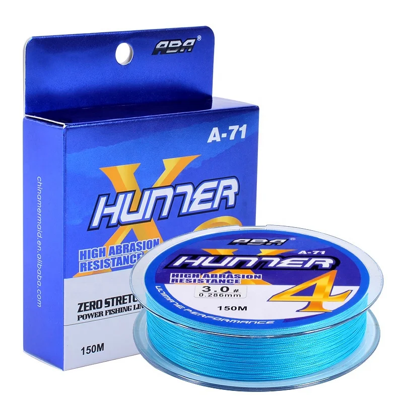  Многонитевая рыболовная плетеная леска Hunter 150 м из супер полиэтилена с 4 жилами и плавающим