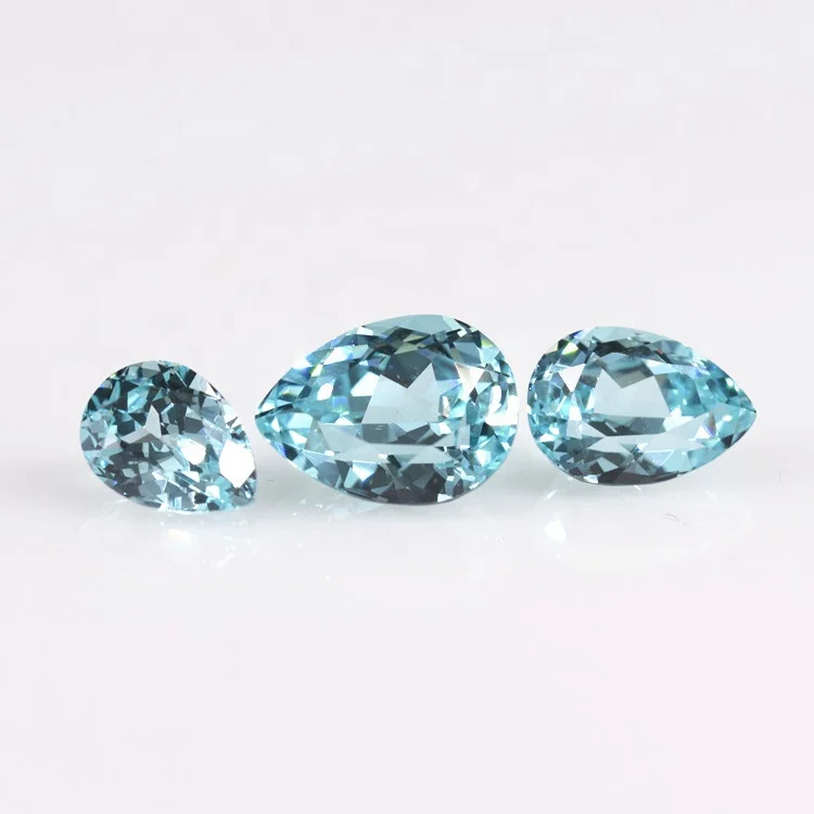 3*5mm-20*30mm Pear Cut Czochralski Grown Yttrium Aluminium Garnet  YAG Gemstones Synthetic YAG Paraiba Blue gems