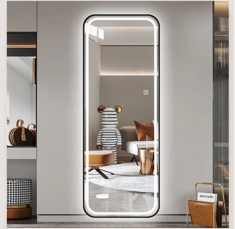 Smart aluminum mirror frame for bath room bedroom brush gold rose gold silver black