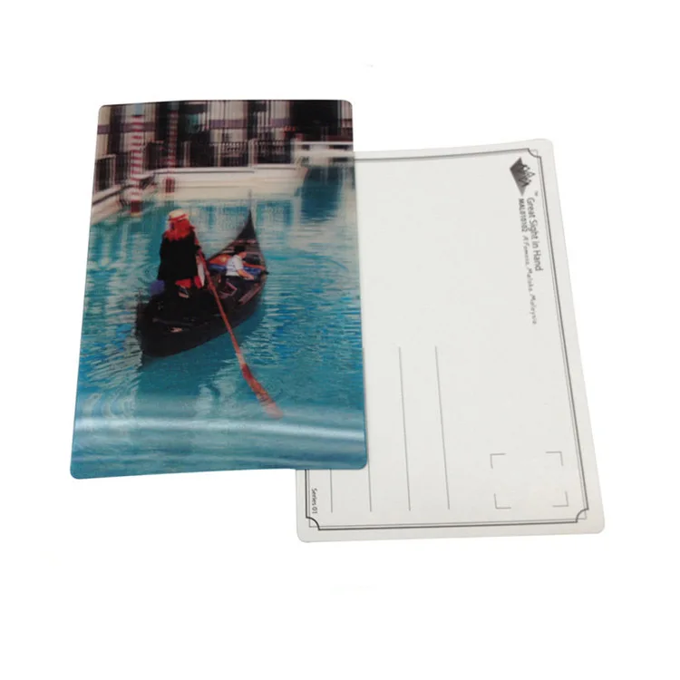 100% china factory custom  fancy Waterproof 3D lenticular postcard
