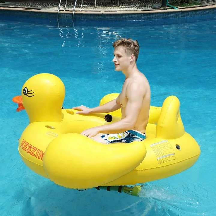 2019 hot selling new design custom inflatable yellow duck motorized floats for adults