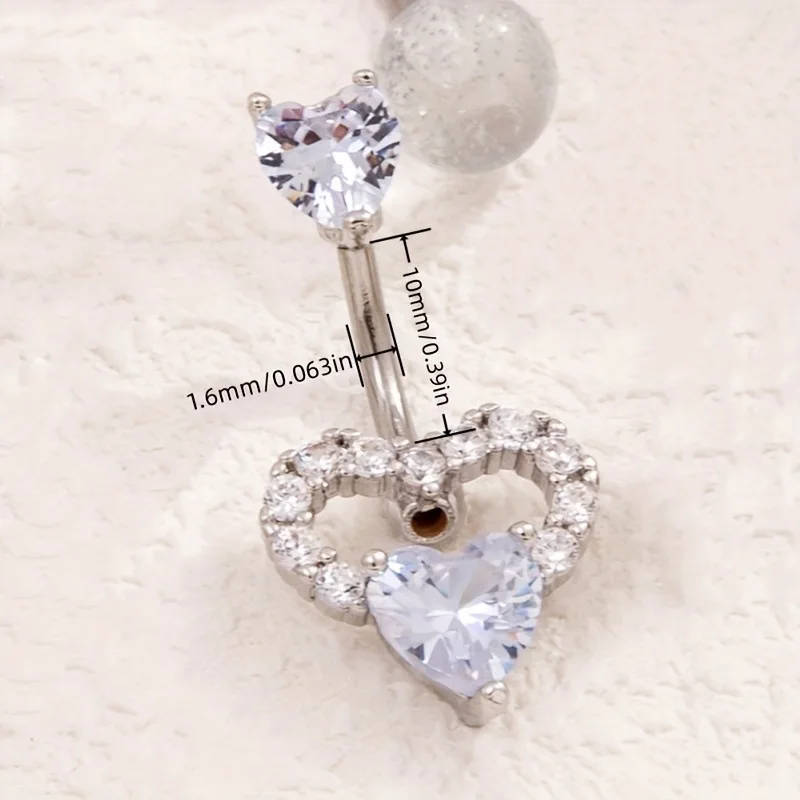 Gaby wholesale fashion stainless steel belly button piercings kit pink heart Y2K navel rings set ombligo body jewelry wholesale