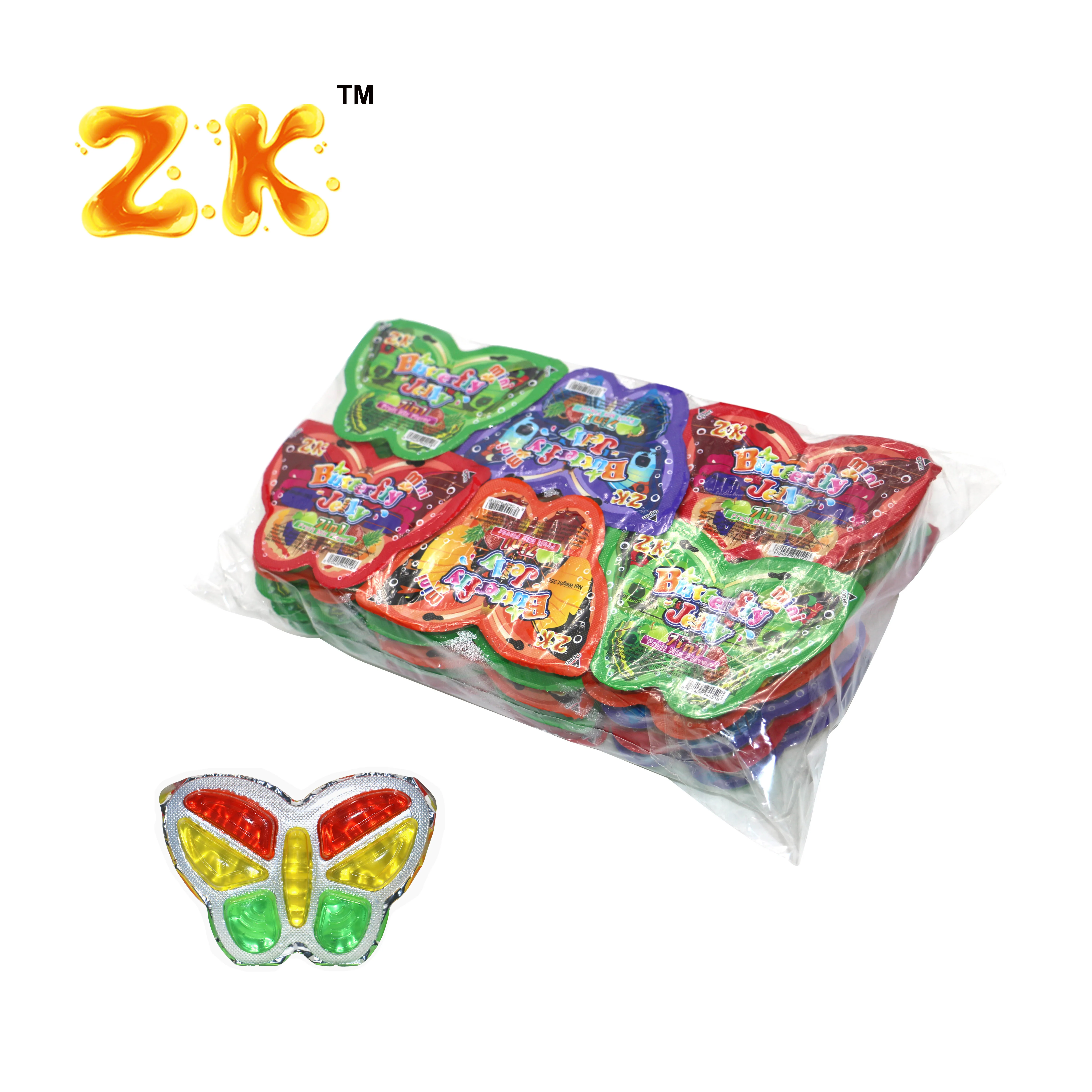 35g Mini Butterfly Shape Cartoon Jelly Cup Fruit Snack
