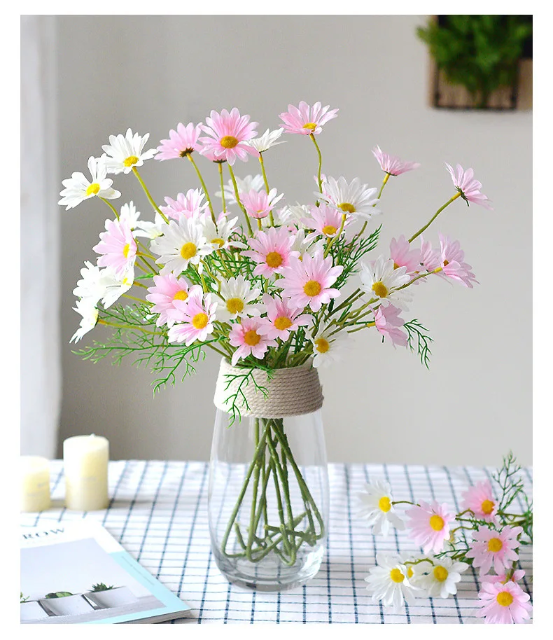 Artificial small Daisy 5 Dutch chrysanthemum Cosmos wedding home photography decoration props artificial flowers wholesale