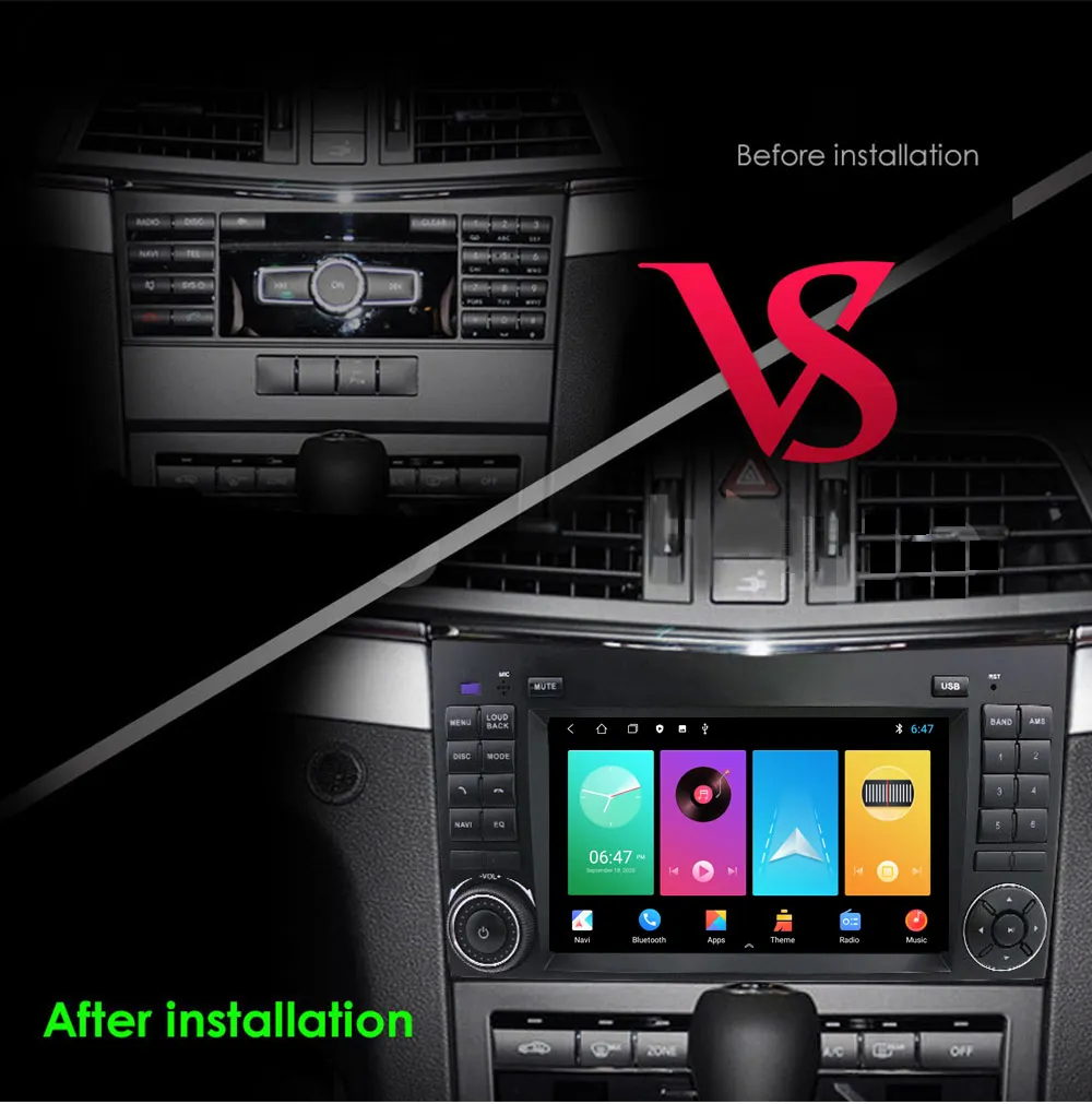 LeLv Android 7 inch car radio BT GPS FM Player for Benz B200