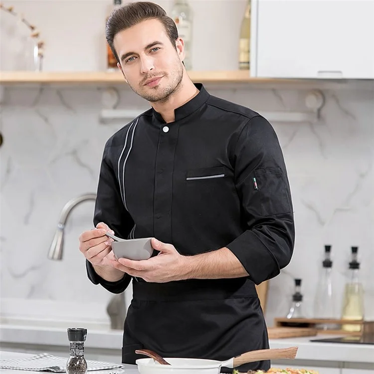 
Restaurant Kitchen Hotel Cookwear Catering Uniform Overwear Breathable Chef Uniform Jacket Casual Chef Coats 