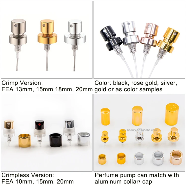 Fea15 aluminum crimp perfume sprayer pump