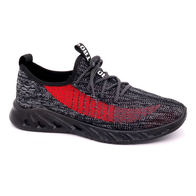 
new fashion breathable insole ayakkab wear-resisting zapatos anti slip outsole sepatu men sport upper fly knit material shoes 