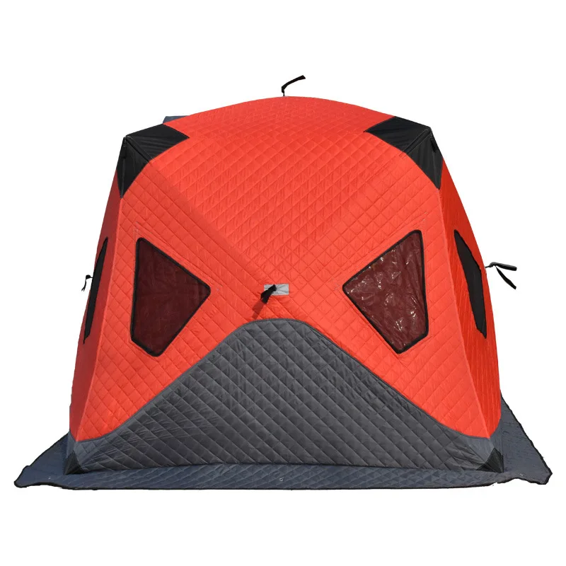 Outdoor Waterproof Windproof Warm Camping Pop Up Quick Open Ice Cube Winter Fishing Tent