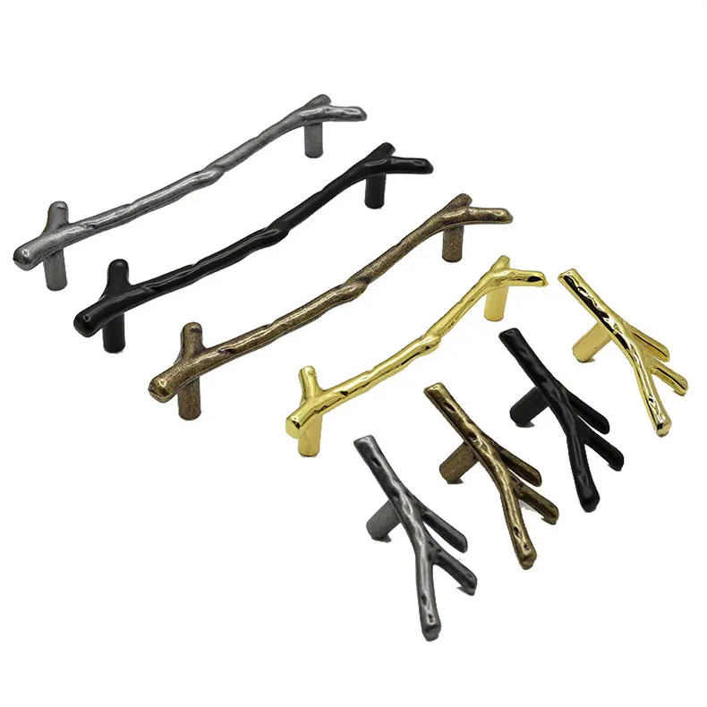 Tray Metal Frame Irregular Handle Tree Branch Furniture Drawer Cupboard Wooden Door Pulls Bracket Accessories Handles