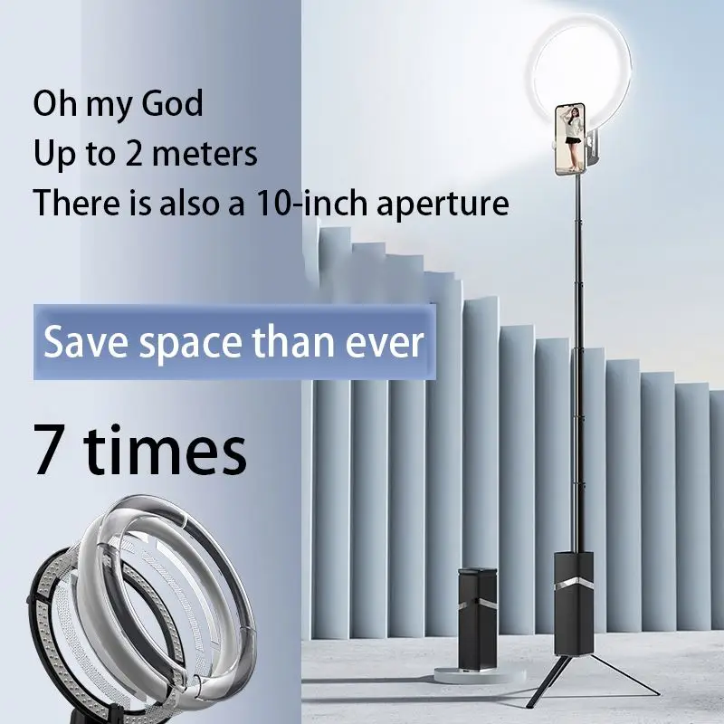 Selfie tripod with light folding ring pink mini phone 26cm only stand professional live stream led fill lamp ring light