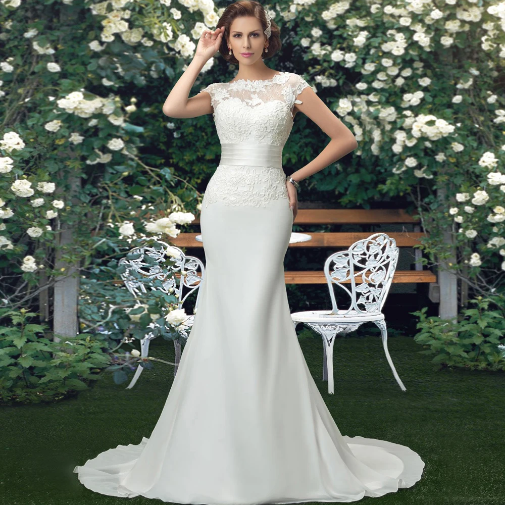 Свадебное платье с хвостом русалки