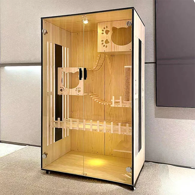 Manufacturer wholesale warm and comfortable cat and dog pet bed, modern design cat house, wooden cat furniture