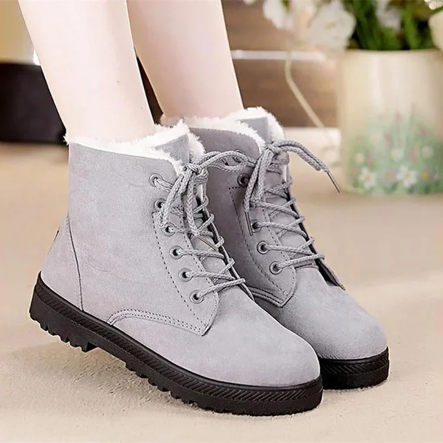 Women Boots 2021 Fashion Snow Boots Women Shoes Warm Fur Ankle Boots For Women Winter Shoes