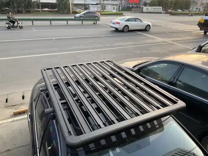 Universal Steel Cargo Roof Rack Basket,Top Roof Rack Cargo Basket Luggage Holder Carrier,black