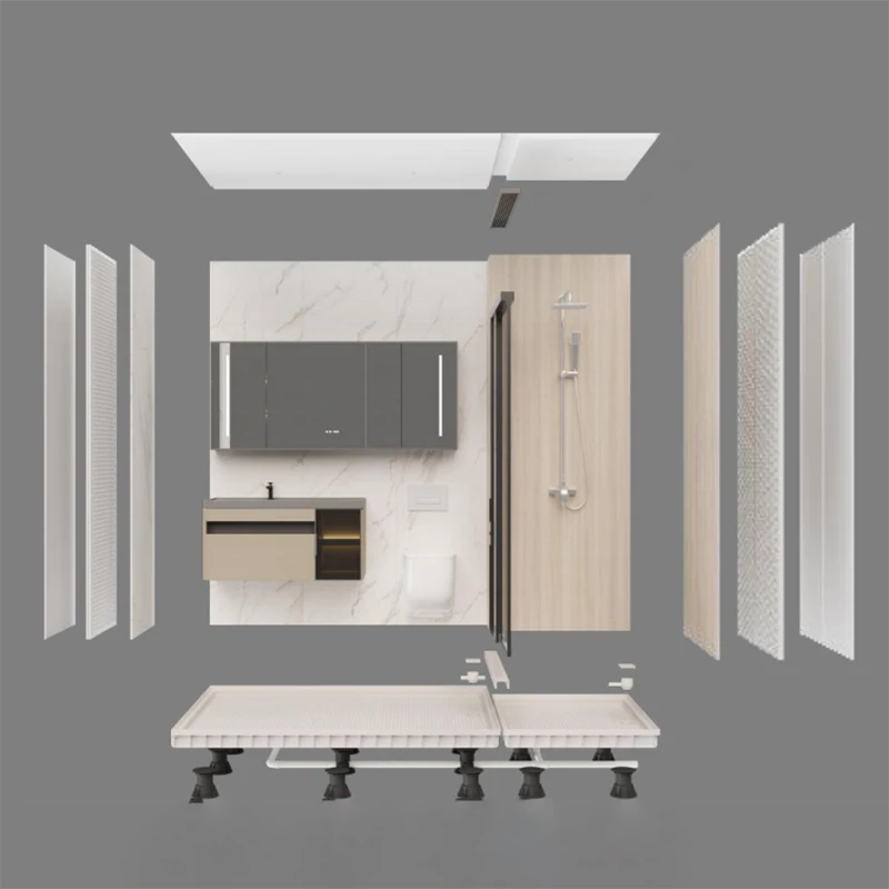 Integrated Bathroom and Prefabricated Bathroom Pod Modular Bathroom Pod Integrated Shower Room Unit All In One Shower Room