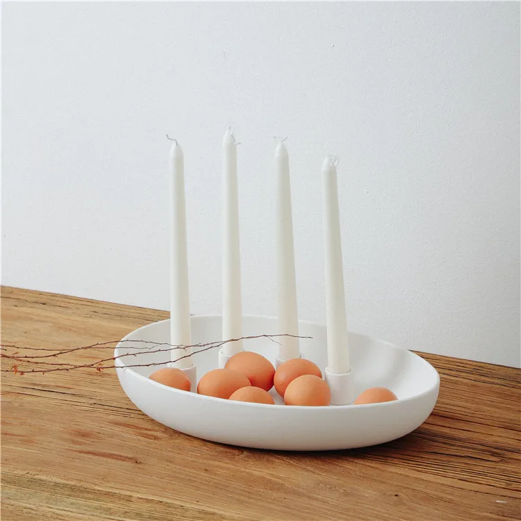 Fine Tea Light Decorative Candlestick Nodic Style Votive Ceramic Candle Holder With Assorted Colors