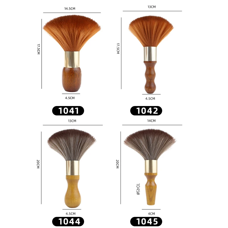 Neck Duster Brush Facial Cleaning cosmetic Hairbrush salon Soft Bristles Long Wooden Handle Hair clean Tools