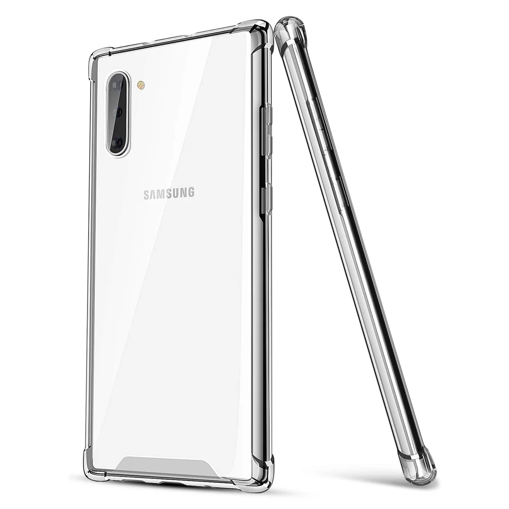 anti scratch Drop resistant Clear Acrylic TPU corner cushion bumper hard pc Combo Case for samsung galaxy note 10 plus