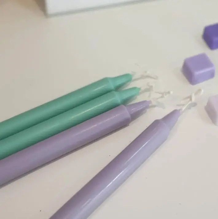 long burning wholesale colorful paraffin wax white pillar taper candles