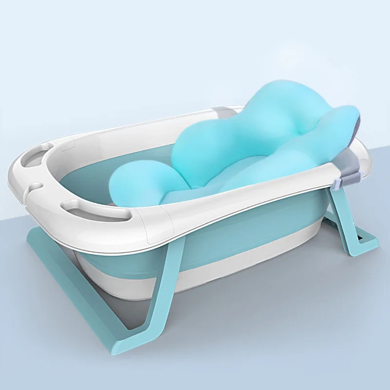 Amazon hot selling baby foldable bathtub with thermometer Portable fold bathtub baby tubs