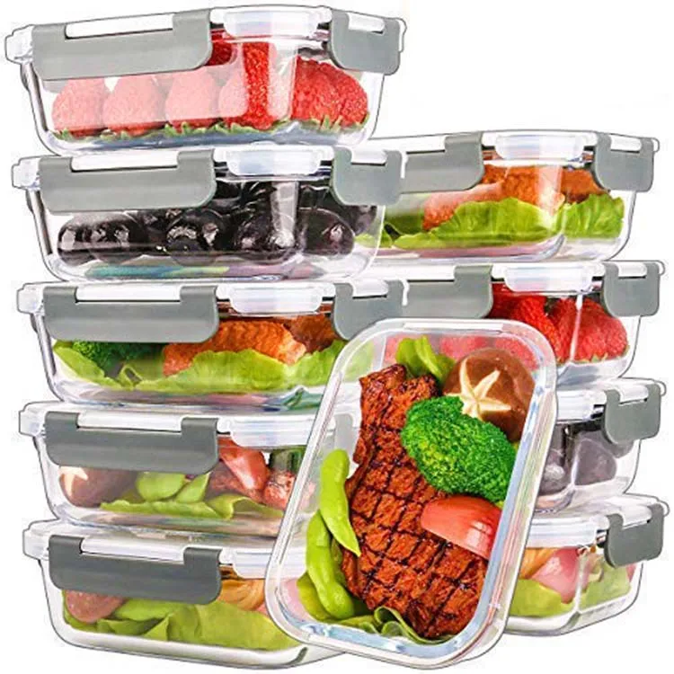 New product glass food storage container kitchen food storage airtight food storage container