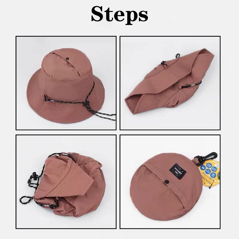 Custom Waterproof Sun Bucket Fisherman Hat for Men Women Wide Brim UPF 50+ Bucket Fishing & Beach Hats