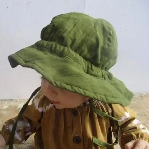 Детская Солнцезащитная шапка из 100% натурального льна