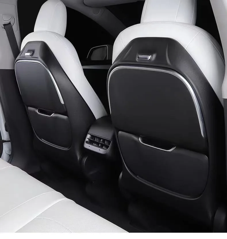 Rear Seat Folding Table For Tesla Model Y 3 Accessories Wireless Phone 15W Fast Charging Desk Car Seatback Table Board Bracket