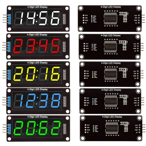 0 56 дюймов 4 цифрами 7 сегментов цифровые часы трубки модуль двойной точки светодиодный дисплей TM1637