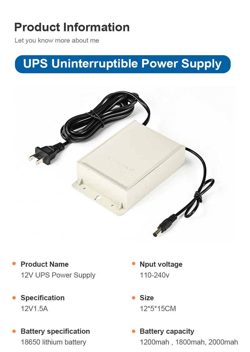 Wistino solar camera router special outdoor waterproof fireproof long term power supply uninterruptible power supplies (ups)