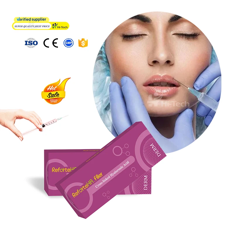 ReforteHA Best Selling Monophasic Hyaluronate Gel 2ml Dermal Fillers Hyaluronic Acid Injections for Lip Filler Face Injection