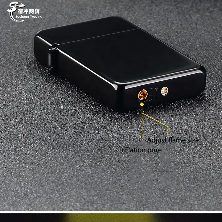 Wholesale Luxury Windproof Gold Gas Metal Jet Red Flame Gradient Cigar Torch Lighters