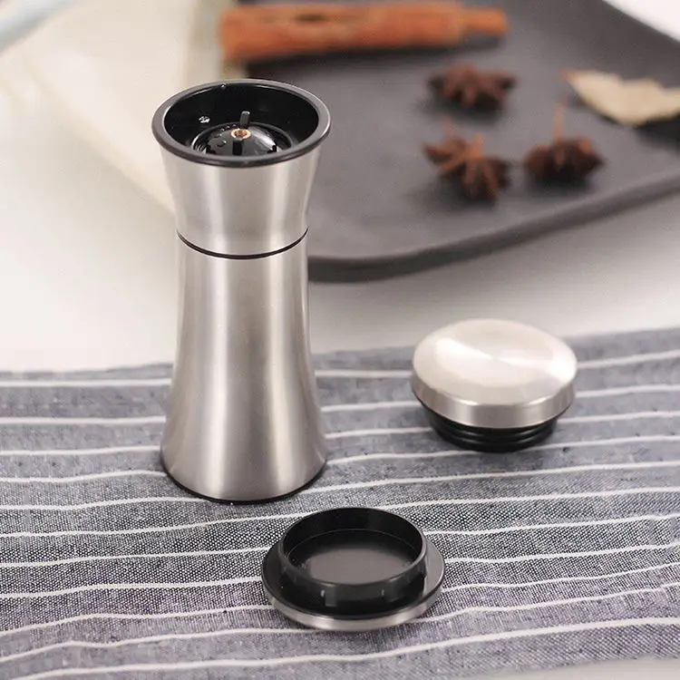Kitchen Supplies Cooking Tools Salt And Pepper Grinder Mill Manual Stainless Steel Salt Shaker Adjustable Grind Coarseness