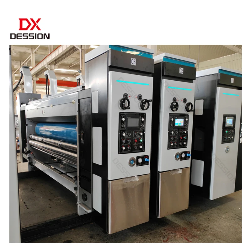 4-colour corrugated sheet flexo printing die-cutting waste stacking machine auto printer slotter