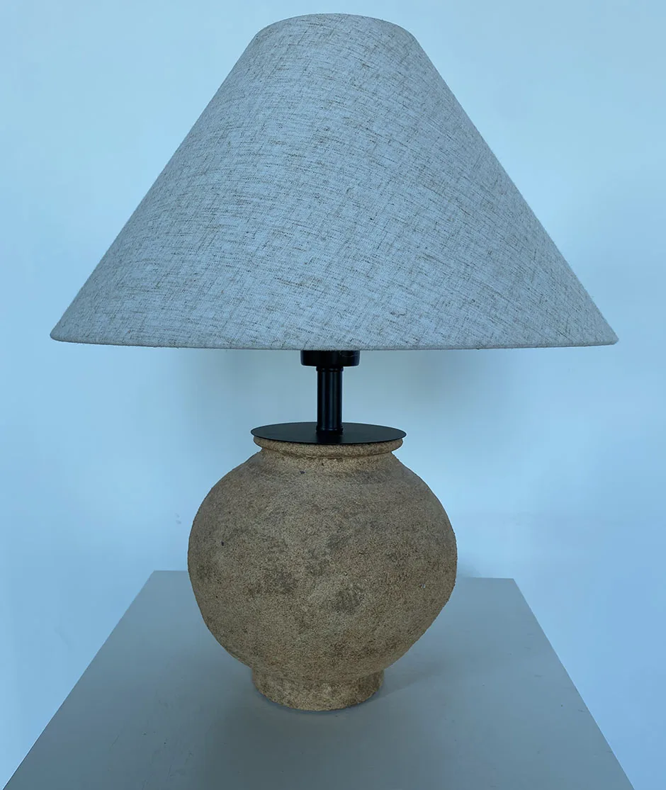Wabi-sabi Ceramic Table Lamp Bedside Desk Lamp Decoration For Bedroom Light Fixture Japanese-style Table Lamp For Living Room
