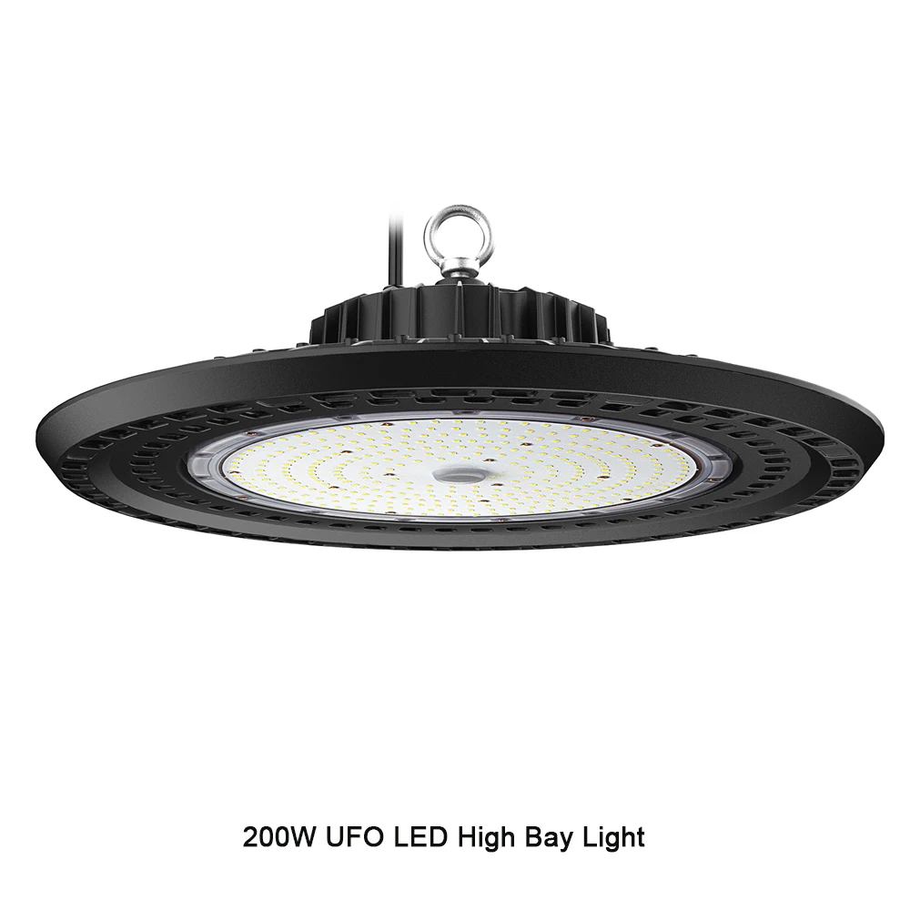 Factory Warehouse Industrial Lighting 130W 150W Led High Bay Light Black Luminous Body Lamp OEM Power Storage Evo Mark