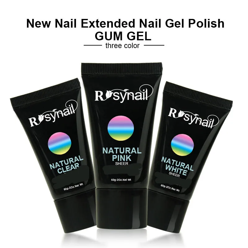 30g Wholesale nail salon professional builder long nail gel 6 basic pink nude clear colors Extensions Acrylic Gel
