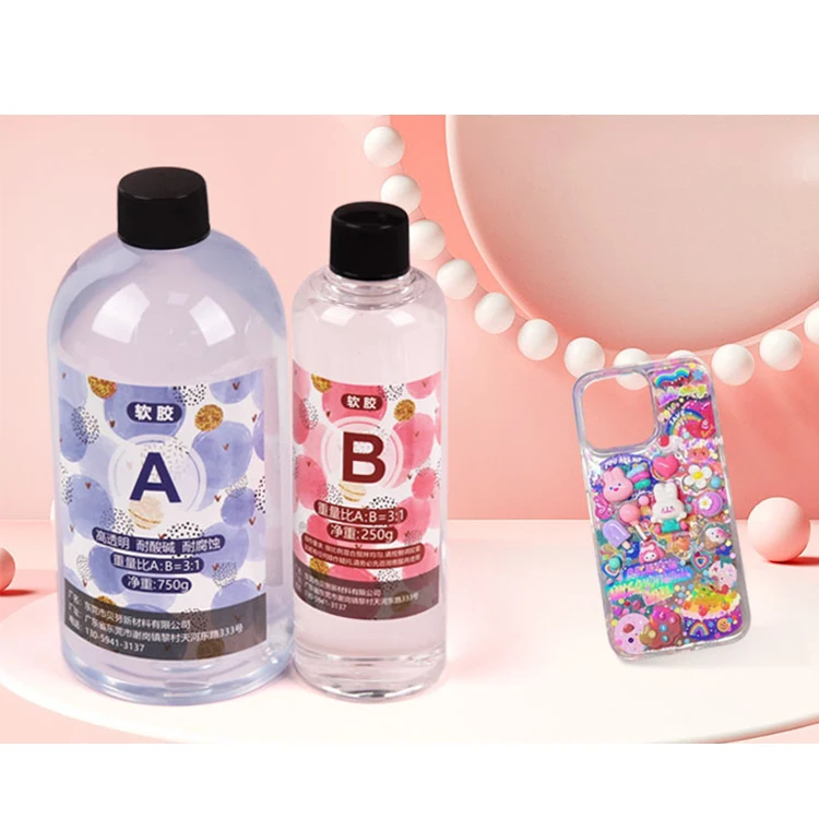 Benu epoxy resin kit crystal clear  3:1 ab soft epoxy art resin For diy Mobile phone shell Non Toxic Epoxy Resin