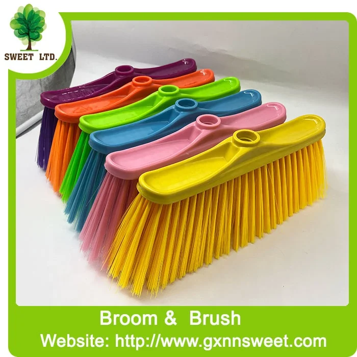 cleaning brooms & dustpans plastic nylon broom with wooden broom stick