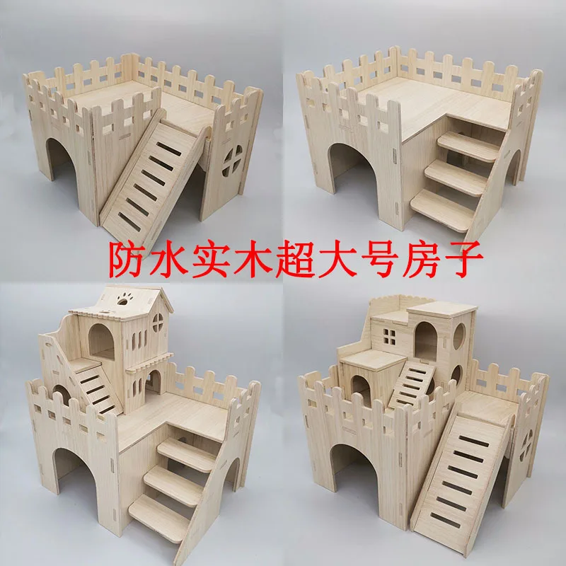2023 Hot Sale Wooden Hamster Cage Economical Pet Supply for Chinchilla and Guinea Pigs