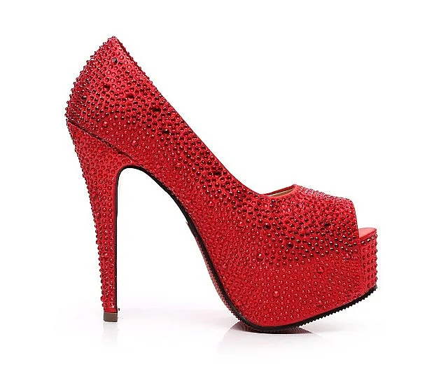 Wholesale fashion ladies dance shoes popular open toe shimmering party high heels for women