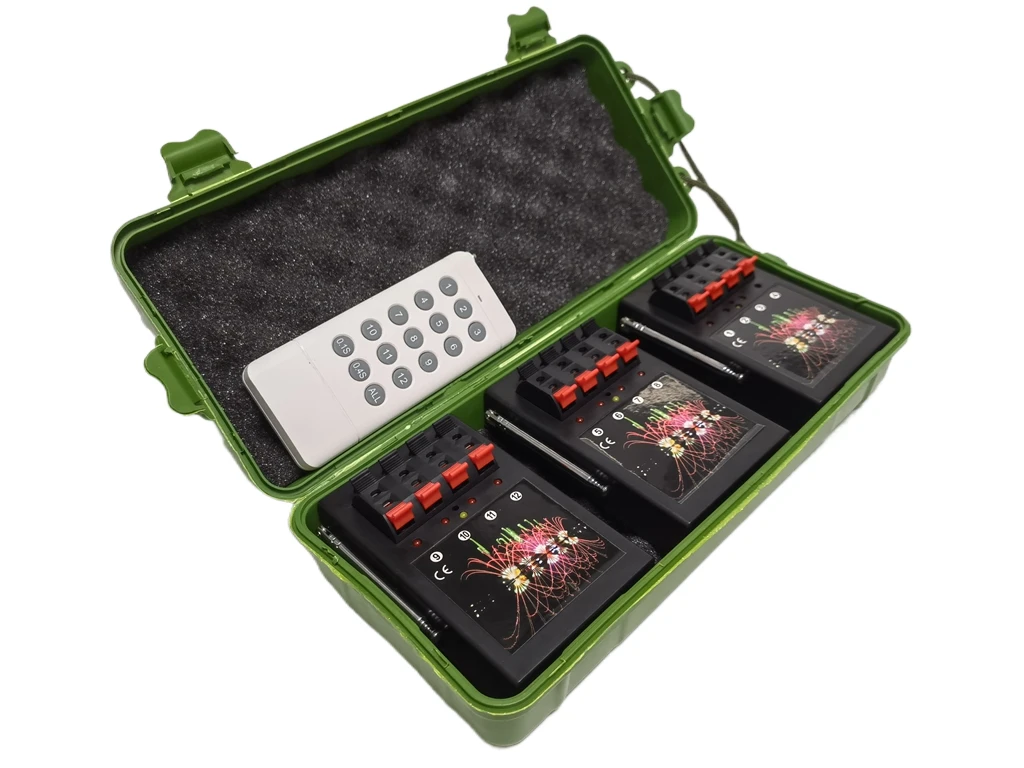12 Channel wireless remote control pyrotechnic wedding stage mini receiver display cake fireworks ignition system