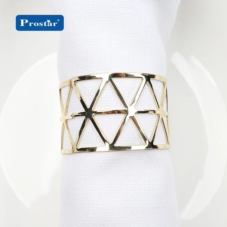 Canton fair new product metal luxurious big size napkin rings wholesale wedding napkin rings
