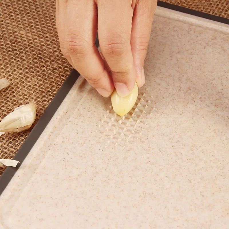 Dishwasher safe kitchen Food Grade 304 SS Wheat Straw and Stainless Steel Cutting Board Set Double-side Chopping Board